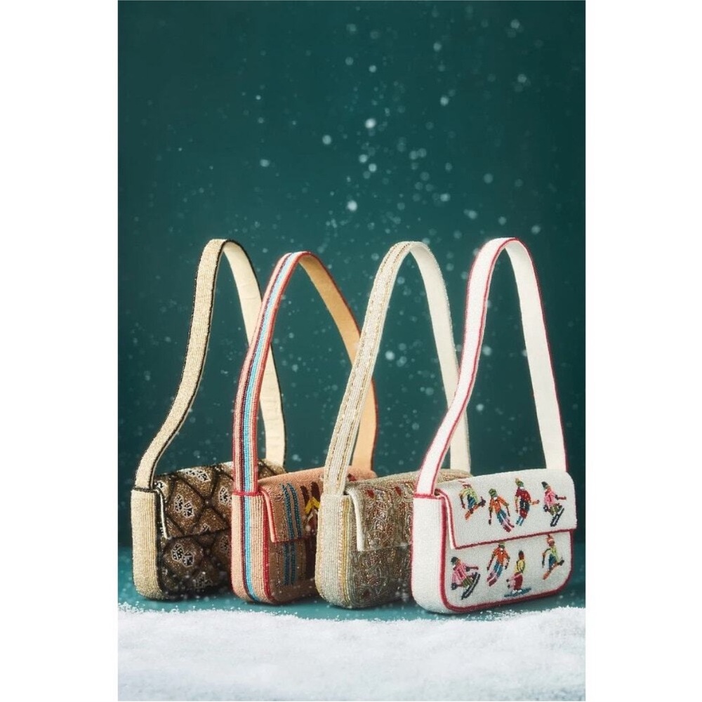 Anthropologie The Fiona Beaded Bag: Winter Icon Edition OG Ski - Picture 4 of 8